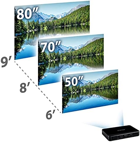 Miroir M220 HD Pro Profible LED מקרן | מיקוד אוטומטי | USB - C מטען ווידאו | סוללה נטענת עד שעתיים | רזולוציה מקורית 1280 x 720p | תומך בקלט 1080p